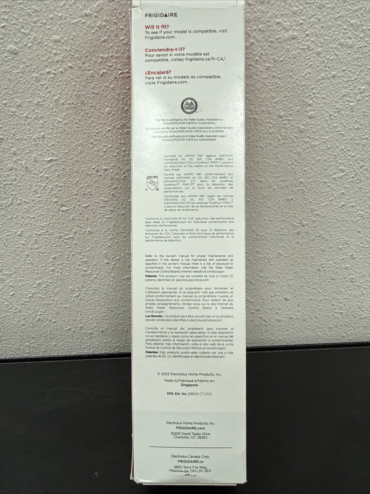 Frigidaire PWF-1 FPPWFU01 Refrigerator PurePour Water & Ice Filter gallery