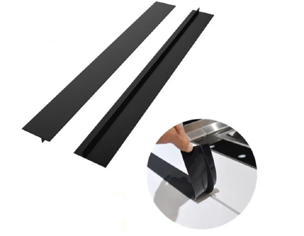 2 Heat-Resistant Silicone Stove Gap Covers - Oven Gap Fillers, Seals Stovetop gallery