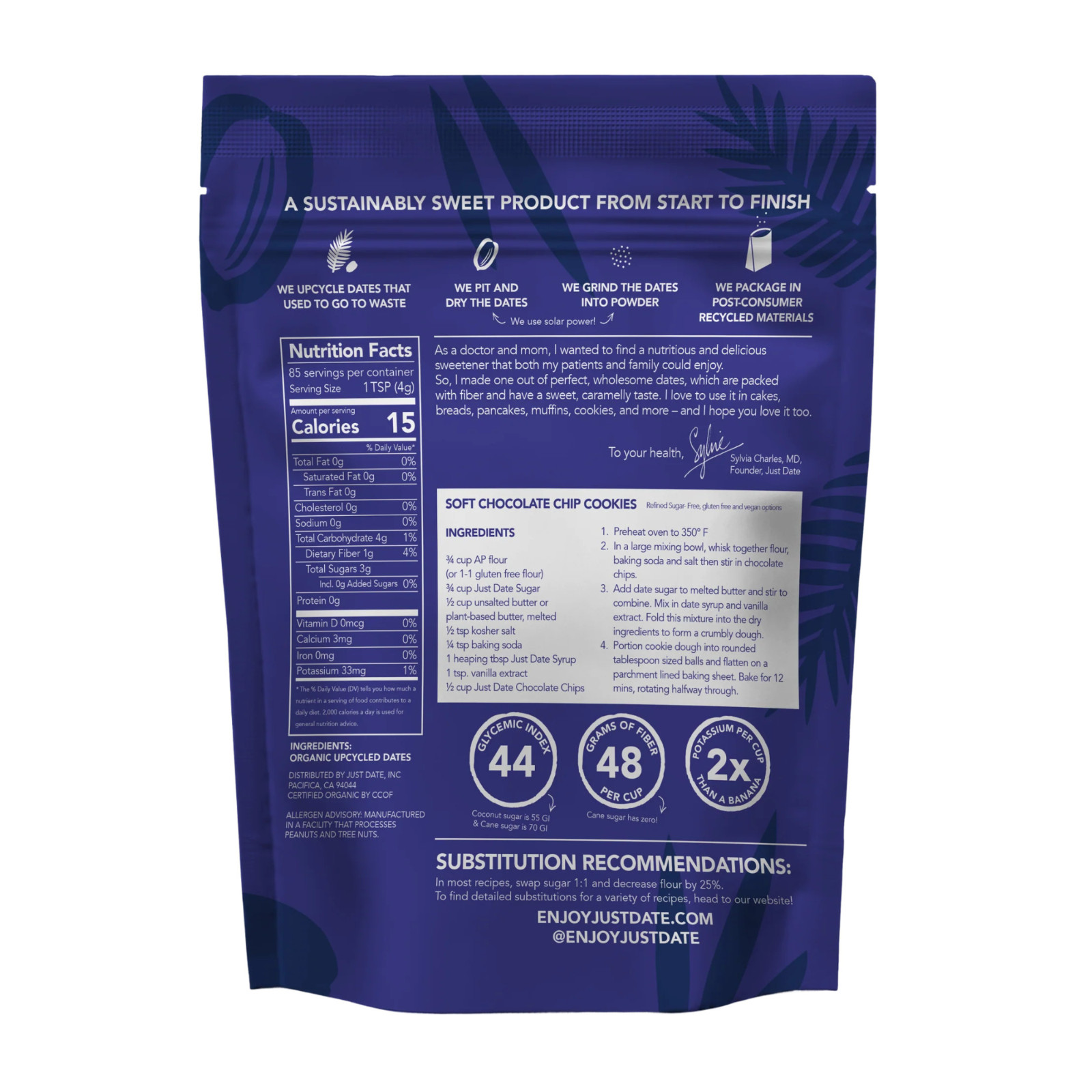 Just Date Organic Sugar Substitute Made From Dates 12 oz gallery