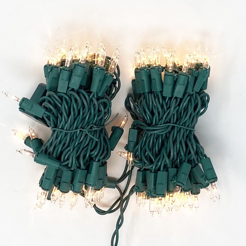 PHILIPS 100 Mini Clear String Light Green Wire, Warm White 25 ft Christmas Décor gallery