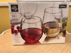 Libbey Vina Stemless Wine Glasses for Red and White Wines, Set of 11 NEW