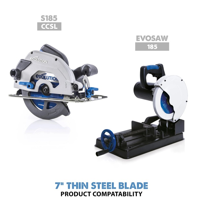 Evolution 180BLADETS Thin Steel & Ferrous Metal Saw Blade, 7 Inch x 68-Tooth gallery