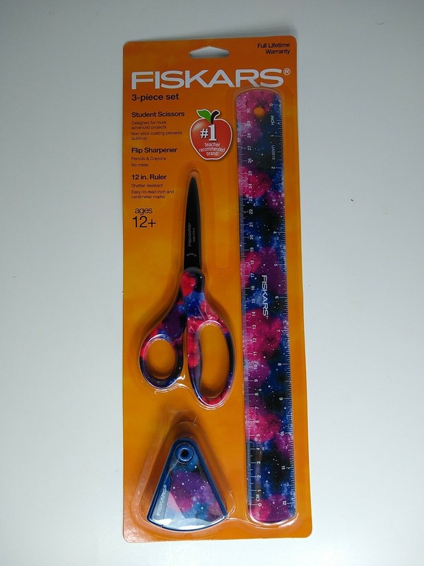 Fiskars 3-Piece Set Scissors, Sharpener, & Ruler Select From 4 Variations gallery