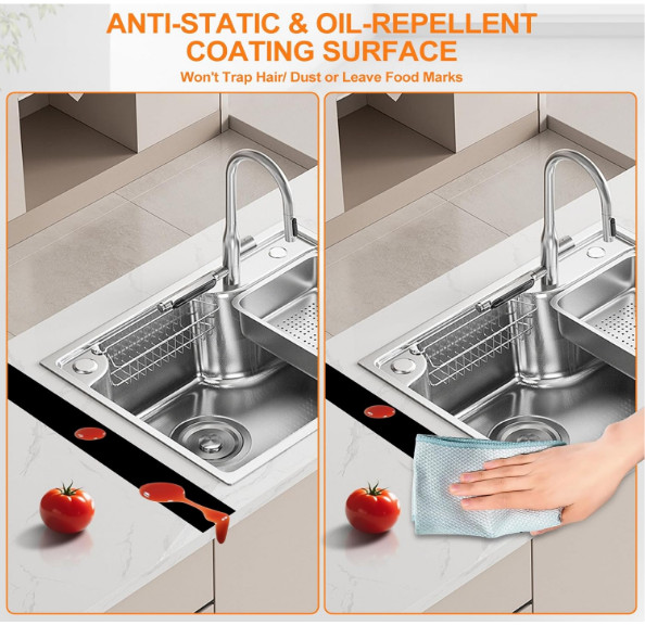 2-Pack Silicone Stove Gap Covers — Heat-Resistant Counter Gap Filler 21/25 in gallery