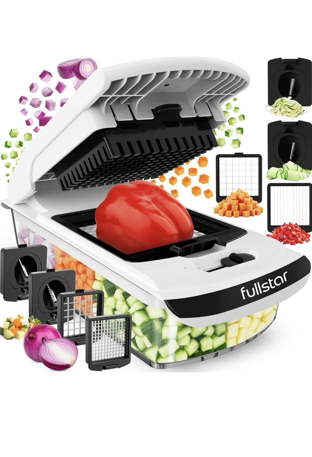 Fullstar The Original Pro Chopper - Vegetable Chopper and Spiralizer, Food Chopp gallery