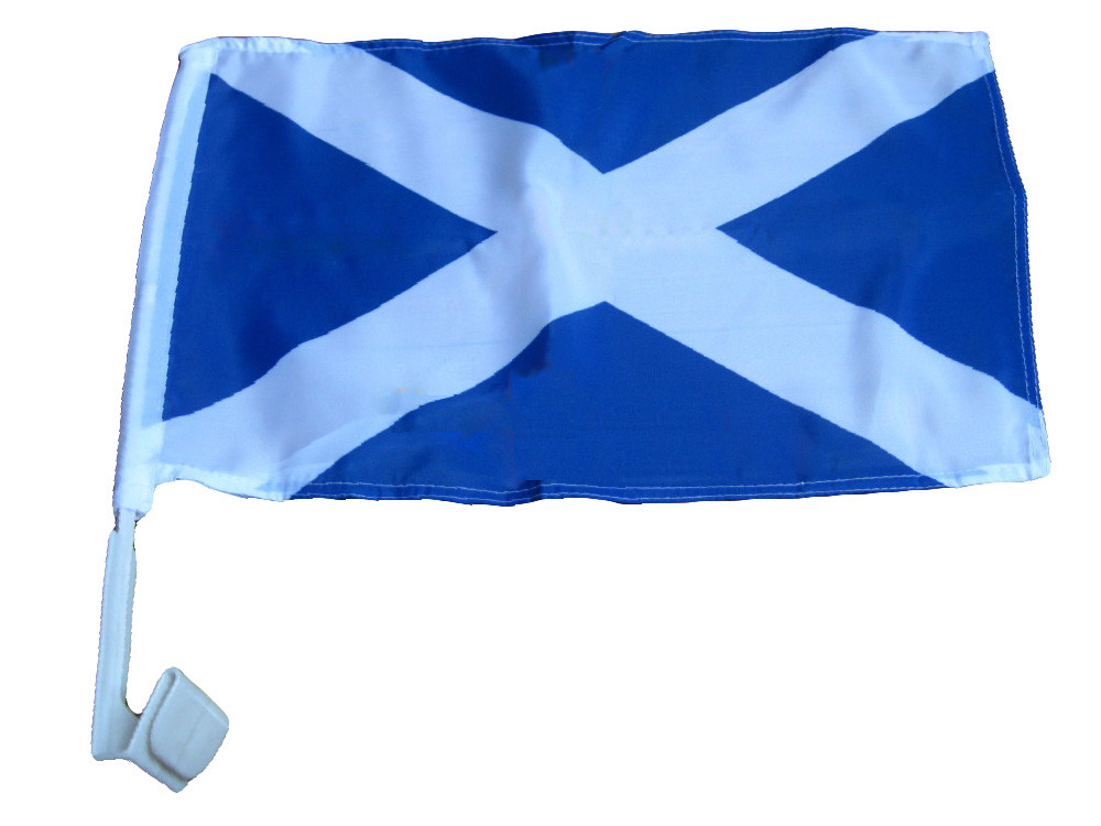 (2 Pack) Scotland Cross St. Andrew Country Car Window Vehicle 12x18 12"x18" Flag gallery