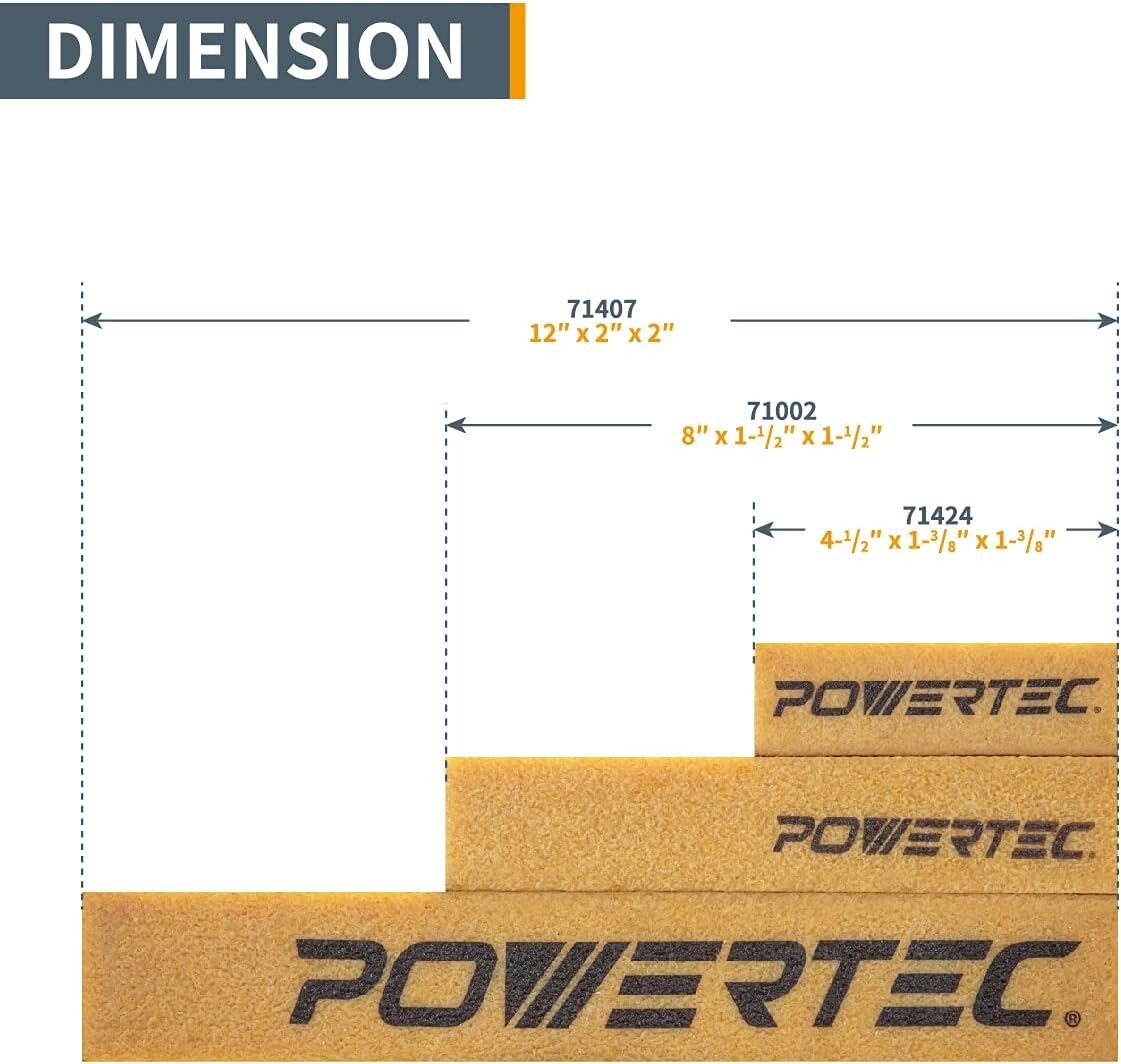 POWERTEC 71002-P2 Abrasive Cleaning Stick for Sanding Belts & Discs, 2PK gallery