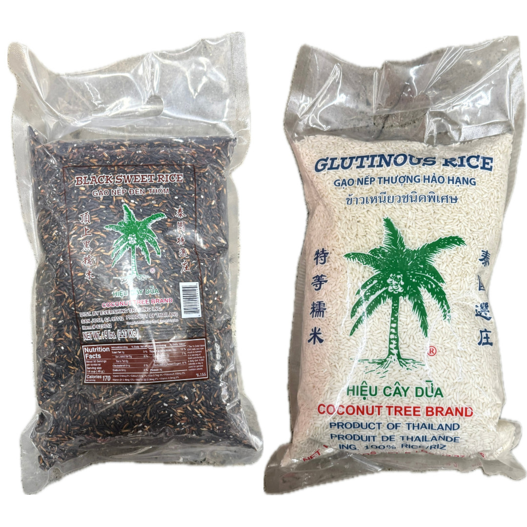 1 PACK 5 Pounds Coconut Tree Rice Variety - Product of Thailand - Choose Flavor gallery