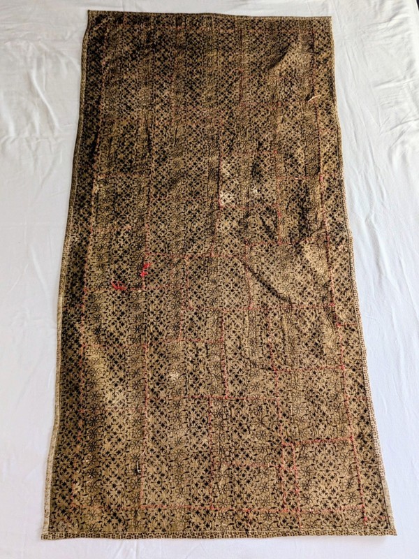 Vintage Indian Zari Beaded Patchwork Tapestry Embroidered Bohemian Wall Hanging gallery