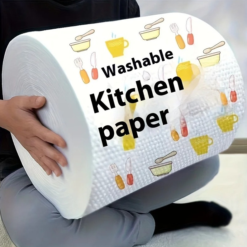 Disposable Kitchen Cleaning Cloth Roll – Dry & Wet Dual-Use Absorbent Towels gallery