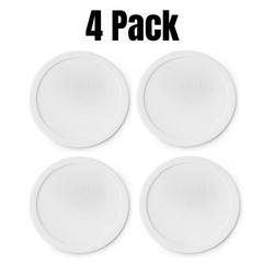 Corelle 1QT Plastic Storage Replacement Lid White 323-PC Bulk 4 Pack 8 3/4″ NEW!