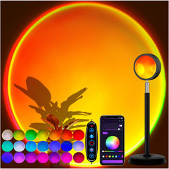 Sunset Lamp Projector with APP Control – 21 Color Changing LED Sunset Light, 180