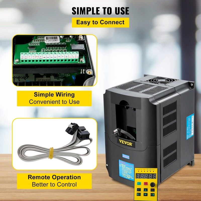 [New]Variable Frequency Drive,AC 220V Input 4KW Variable Frequency CNC Drive Inv gallery