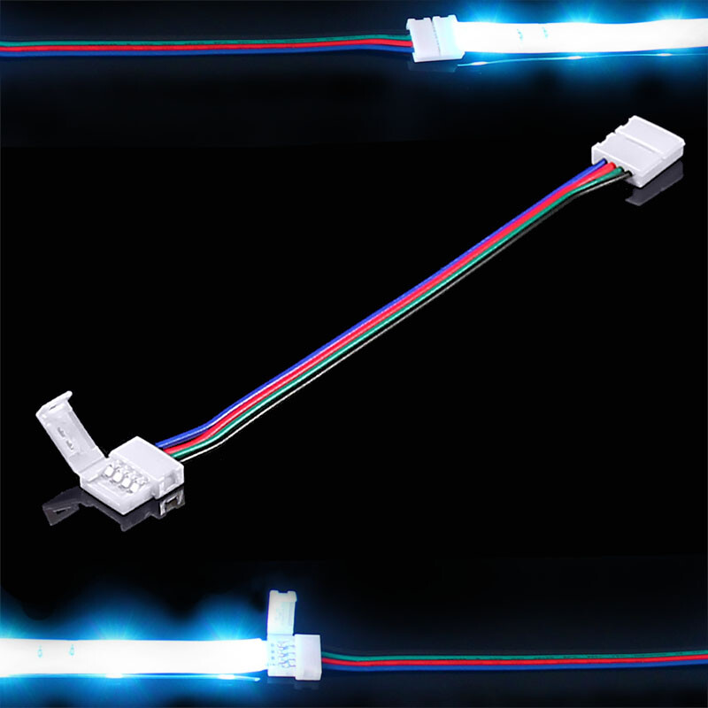 🔴 LED Schnell Verbinder RGB Strip 4 Pin 0,3m 0,5m 1m Meter Kabel Verlängerung gallery