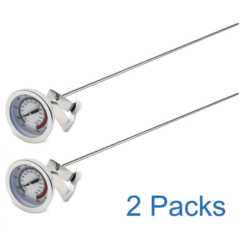 Efeng15“ Long Cooking Thermometer for Oil or Candy 2 Pack with Pot Clip 2" Di... gallery