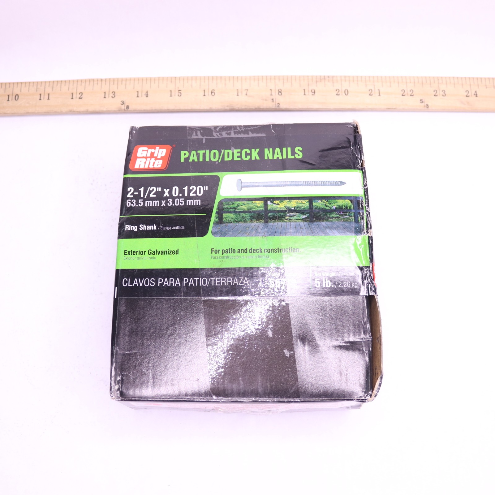 (567-Pk) Grip-Rite Patio & Deck Nails Galvanized 2-1/2" x .120" 8HGRSPD5 gallery