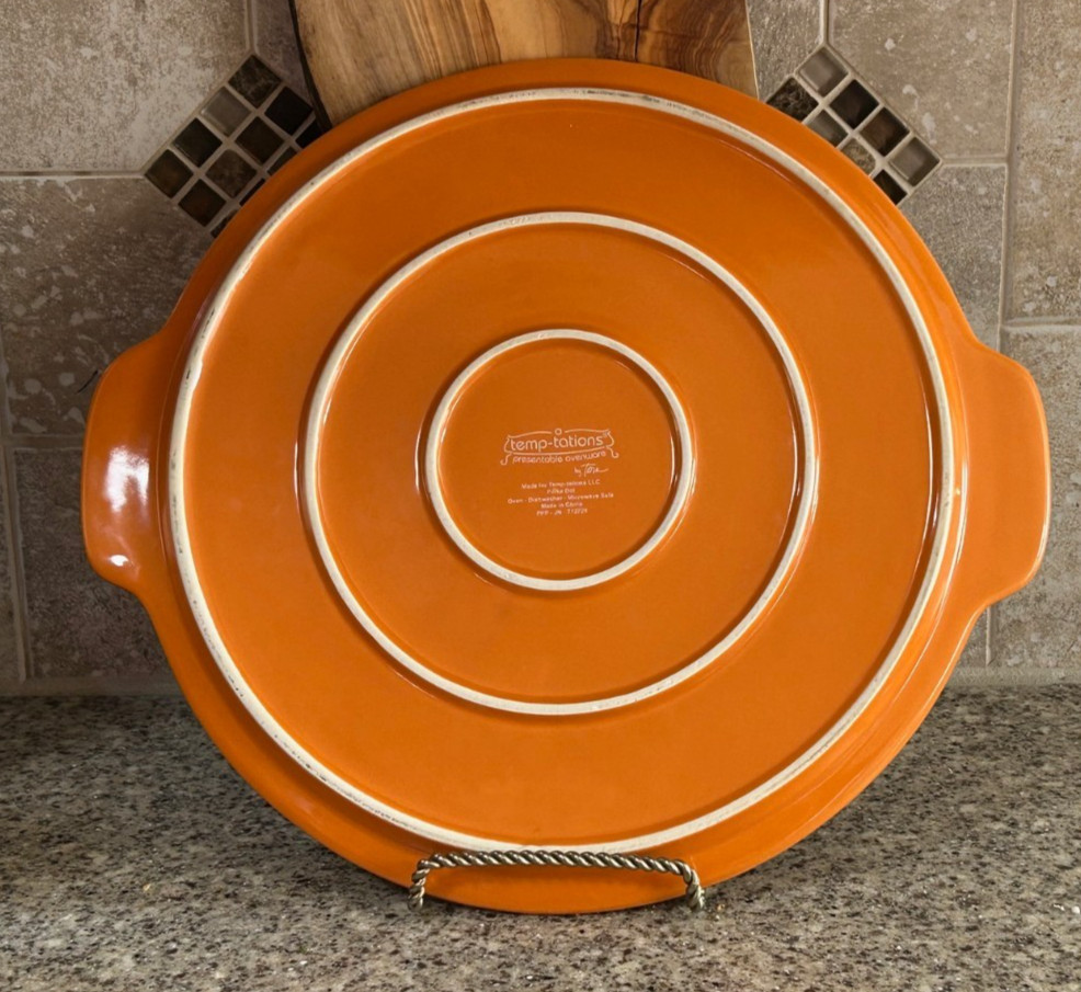 Temptations ~Polka Dot~Orange~10Pc Snack Veg Chip Dip Server gallery
