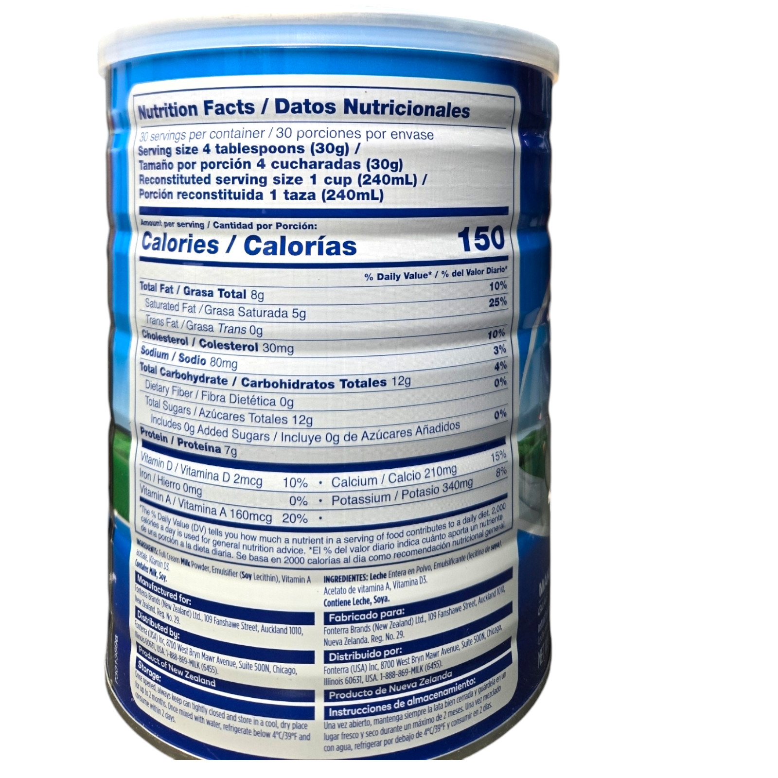 Anchor Full Cream Milk Powder from grass fed cows - 900g - 2-pack Fast Shipping gallery