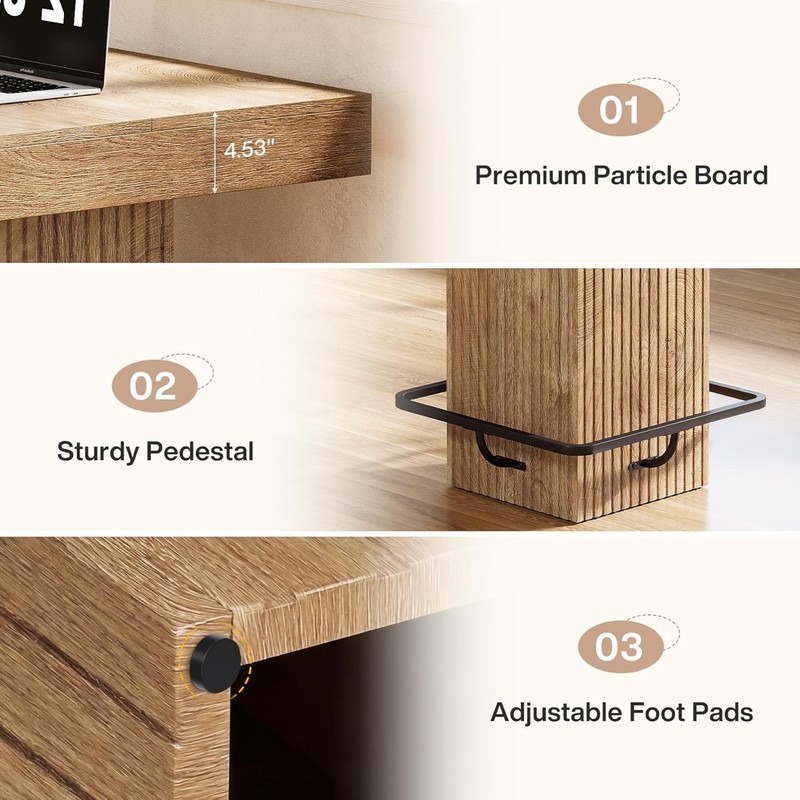 Square Bar Table Industrial Kitchen Pub Table with Metal Footrest for Home Bar gallery