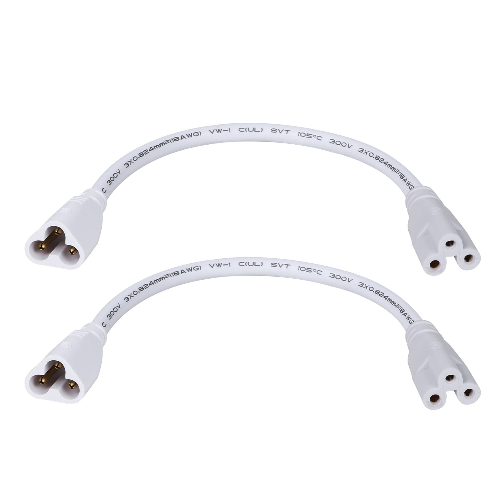 UL-LP Certification T5 T8 LED Tube Connector Adapter Cable Wire 8.5 inch Male... gallery