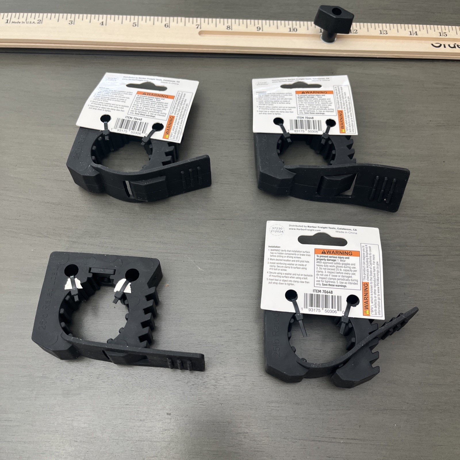 HAUL-MASTER™ Vehicle Mount Rubber Tool Clamp – Secure Tools Anywhere, 4-PACK gallery