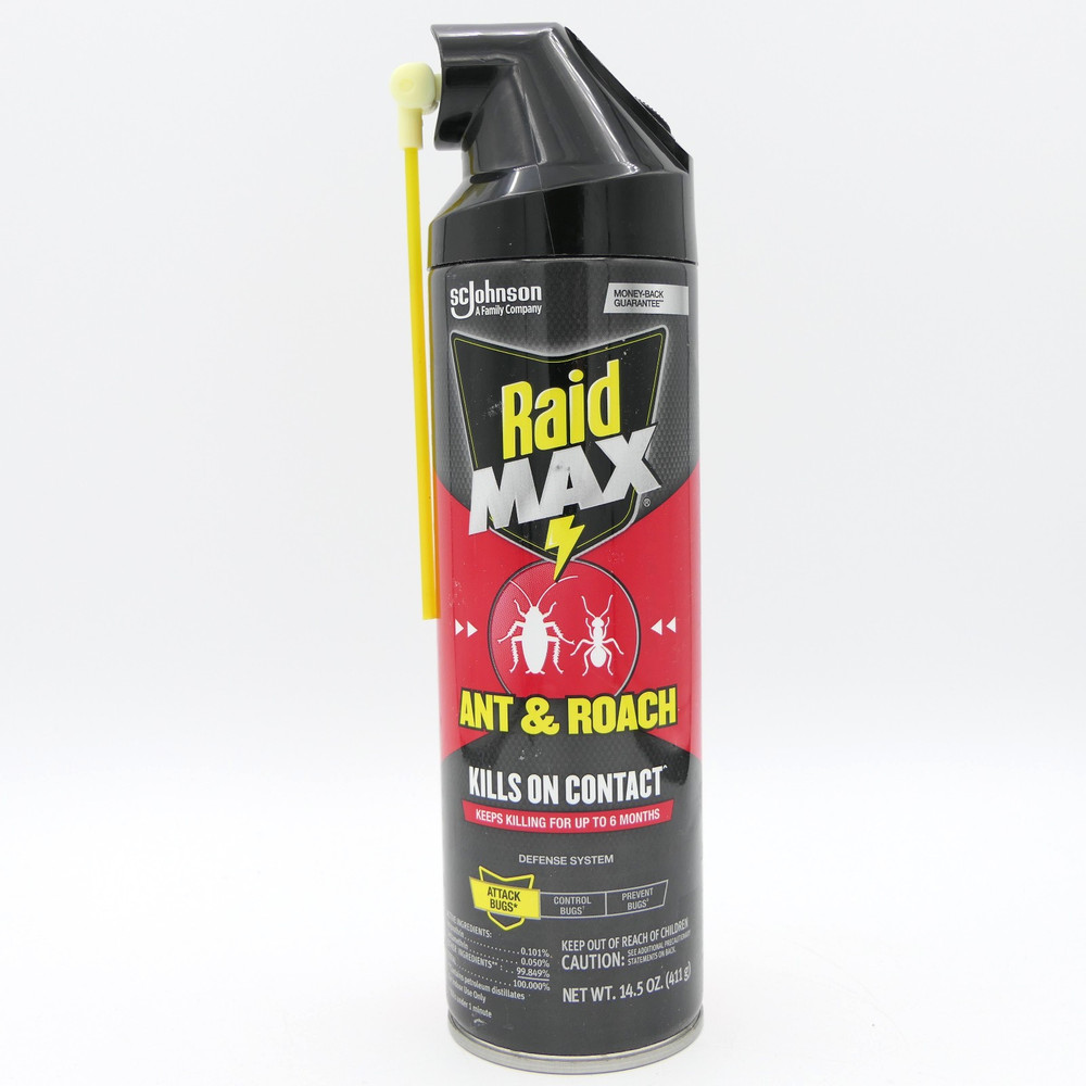 Raid Max Ant & Roach Defense System Spray Works for Up To 6 Months 14.5 oz Can