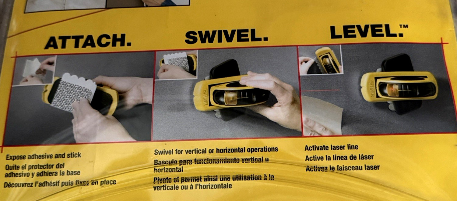 Straight Line 3 Piece Laser System Laser Level Swivel Base Case Factory Sealed gallery