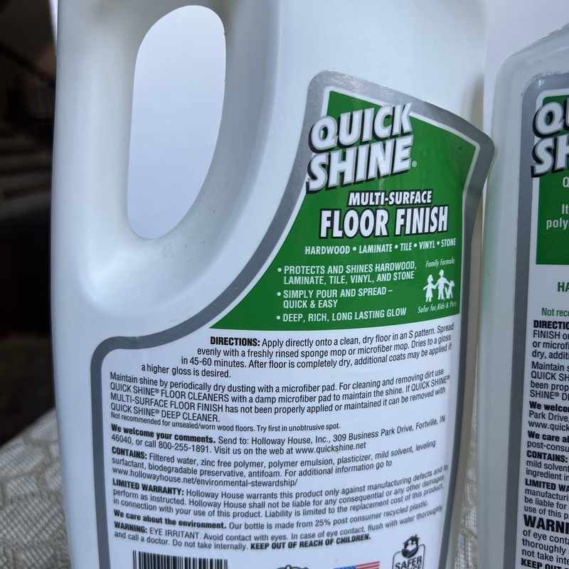 Quick Shine Liquid Multi-Surface Floor Finish, 64 fl. oz.& 27 Fl Oz Bottles gallery