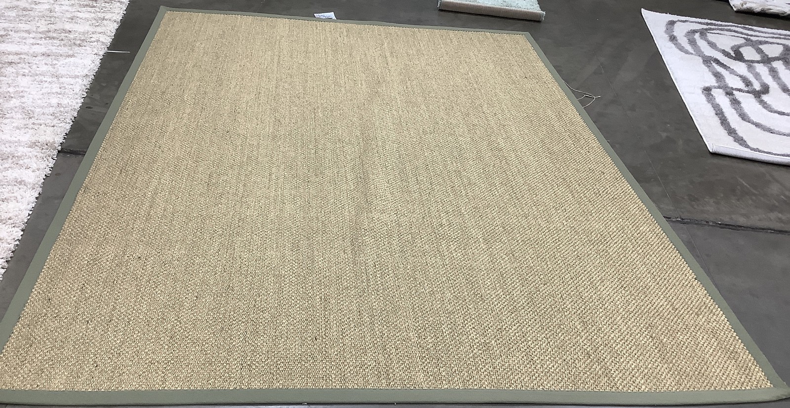 NATURAL / GREEN 8'-0" x 10'-0" Back Stain Rug, Reduced Price 1172684366 NF443C-8 gallery