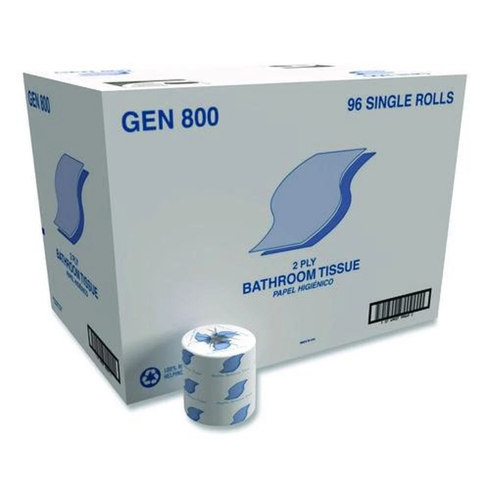 GEN 800 2-Ply Septic Safe Bath Tissue - White (96/Carton) New gallery