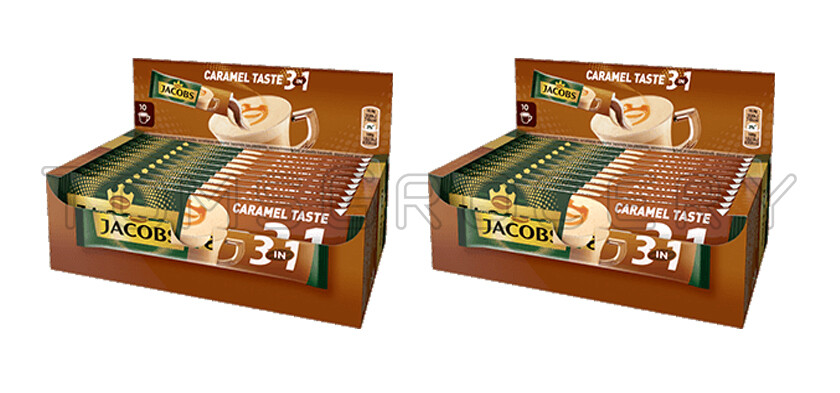 2 x JACOBS Caramel Taste 3in1 Instant Coffee Sticks Box 10 x 16.9g 0.6oz gallery