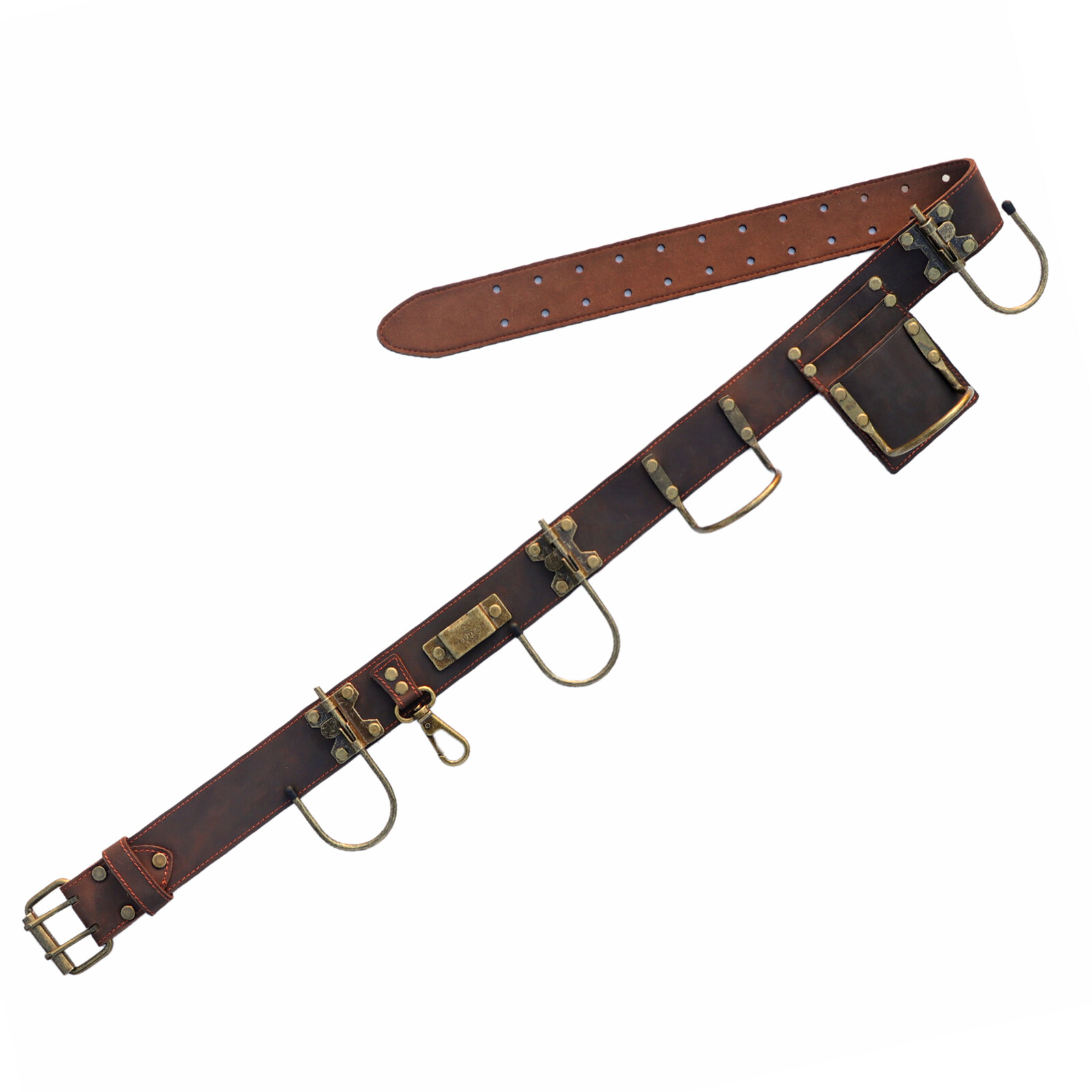 Leather 2inch Tools Belt Hammer Hooks Scaffolding Holder Drill Holster gallery