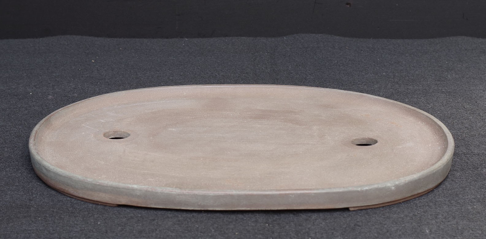 Bonsai Tree Pot KINKA Shallow Oval Unglazed Width 33.7cm / 13.27 in. gallery