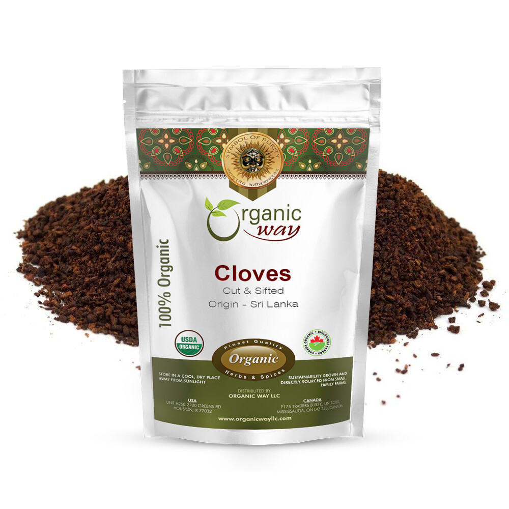 Organic Way Hand Selected Cloves Cut & Sifted - Organic, Kosher & USDA Certified gallery