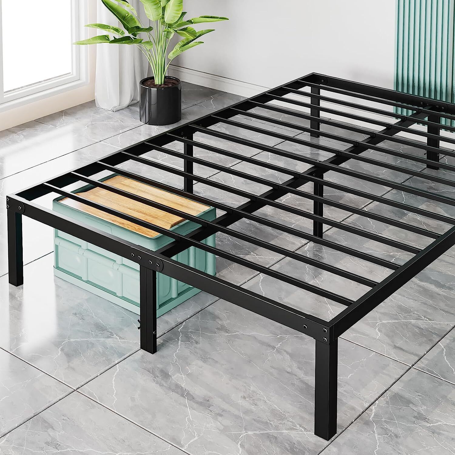 14 Inch Heavy Duty Metal Platform Bed Frame Full Size Sturdy Steel Slat Support gallery