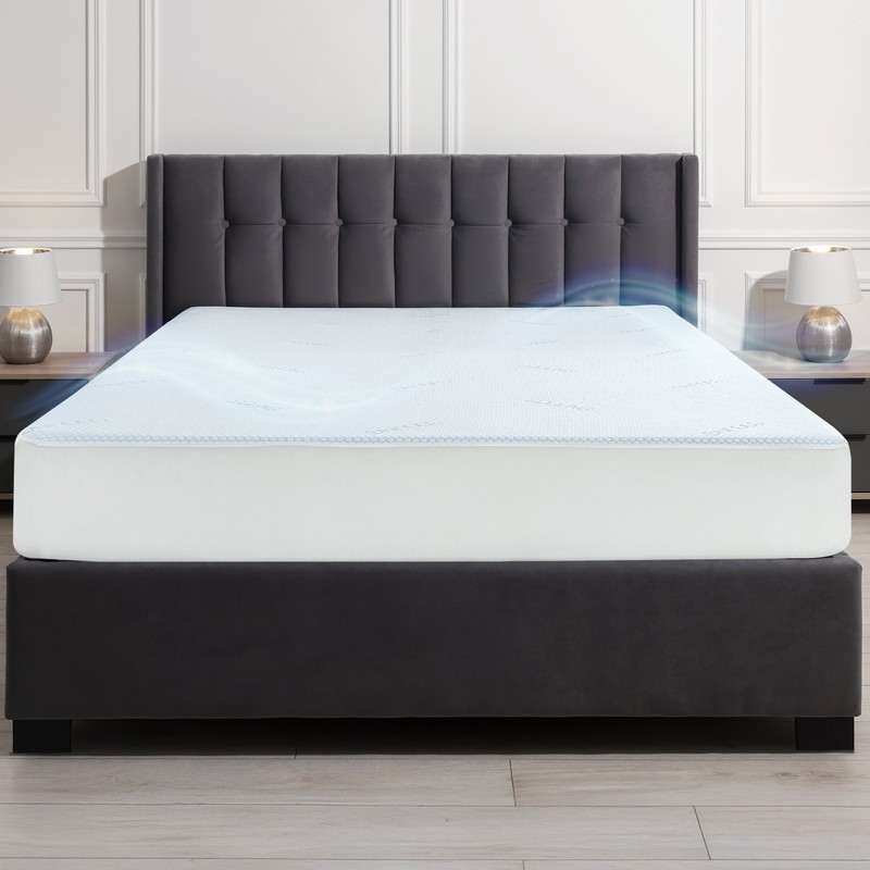Cooling Mattress Protector Deep Pocket Waterproof Breathable Fitted Bed Cover gallery