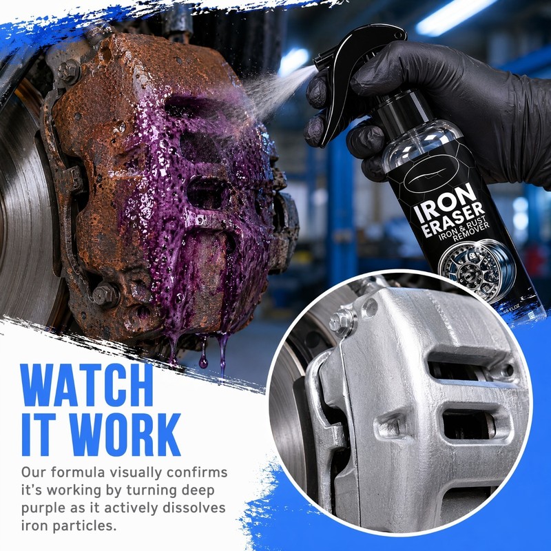120ml Iron Eraser Rust Remover Spray, Car Wheel Paint Brake Dust Fast Cleaner gallery