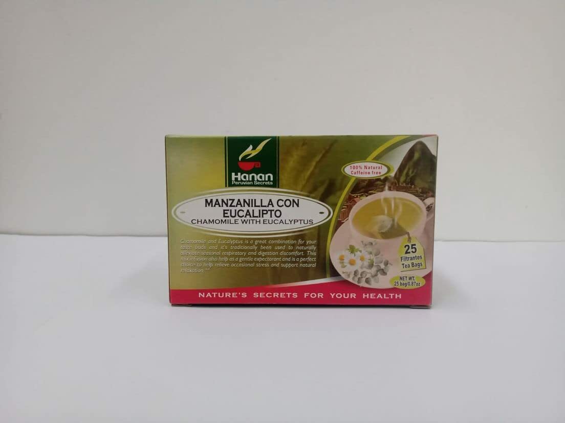 Hanan Peruvian Secrets Chamomile and Eucalyptus Herbal Tea | 100% Natural | gallery