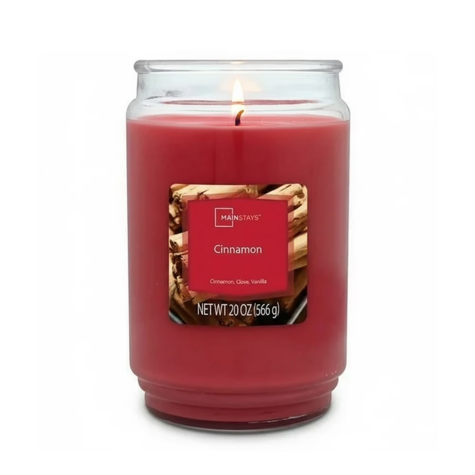 Cinnamon Scented single-Wick Large Glass Jar candle 20 oz... gallery