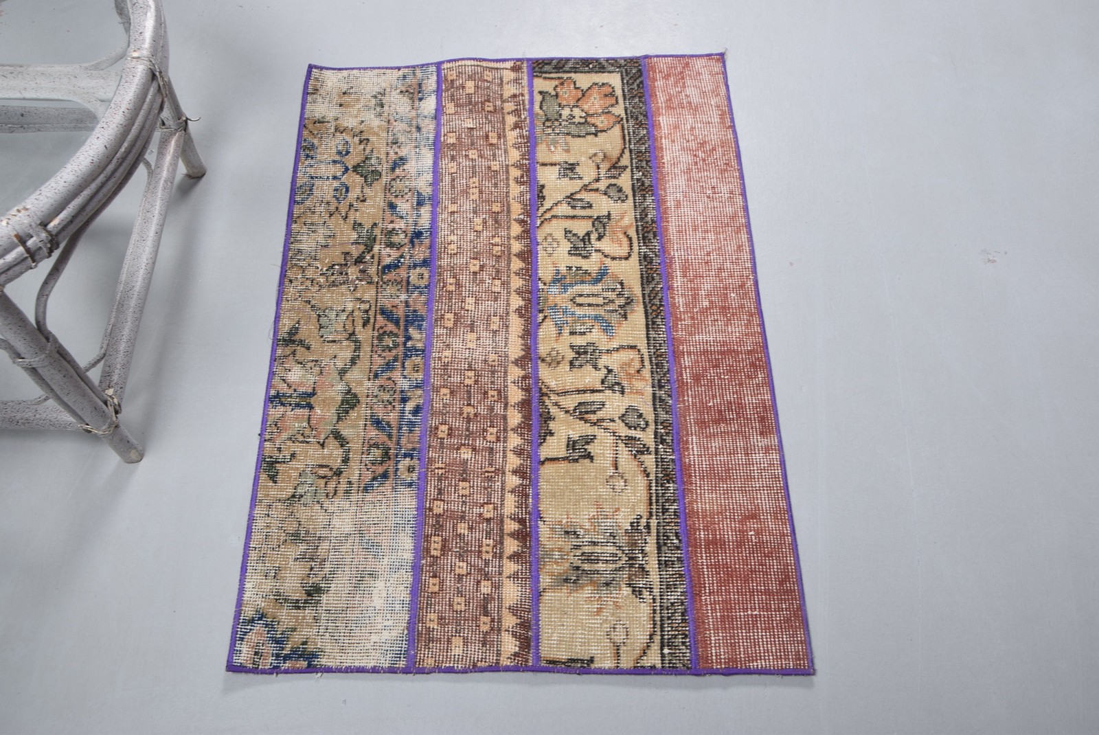 2,2x3,2 ft Vintage Rug, Turkish Small Rug, Red Blue Oriental Rug gallery