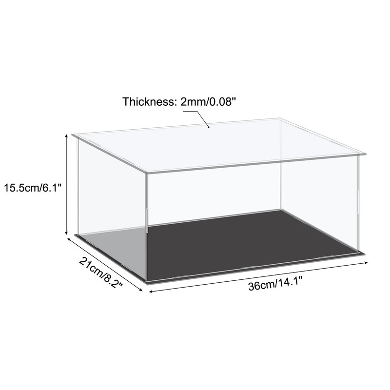 Acrylic Display Case Cube Storage Box Small Assemble Showcase 36x21x15.5cm gallery