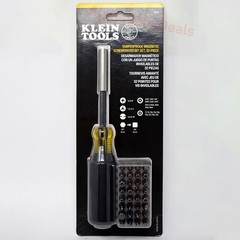 NEW Klein Tools Magnetic Multi-Bit Screwdriver Tamperproof Bit Set 32 Piece