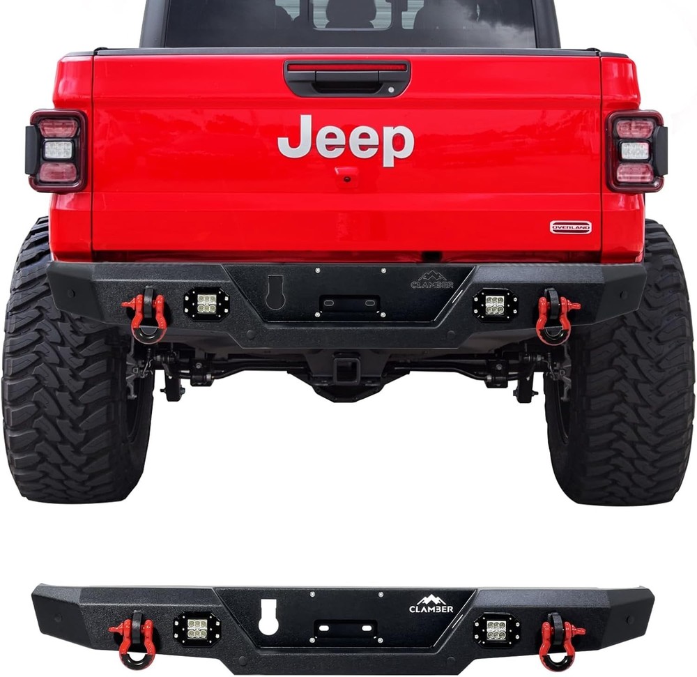Off-Road Rear Bumper for Jeep Gladiator JT 2020 2021 2022 2023 2024 2025 2026 Te