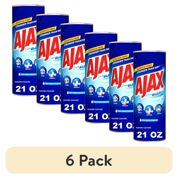 (6 pack) Ajax Powder Cleanser with Bleach, Scratch-Free Formula, 21 oz Bottle gallery