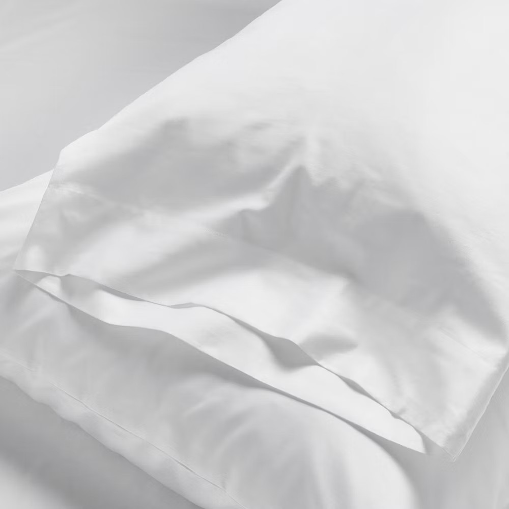 King 600 Thread Count Sateen Pillowcases White - Casaluna gallery