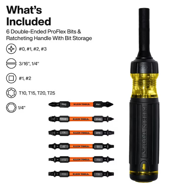 Klein Tools 32313HD 13-in-1 Ratcheting Impact Rated Screwdriver gallery