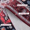 Washable Vintage Runner Rug - 2'6" x 10' ft Hallway Carpet, Boho Low Pile Lon... gallery
