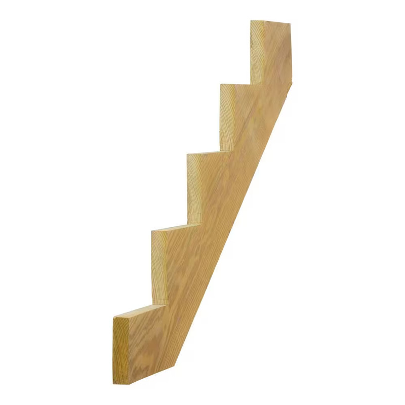5-Step Ground Contact Pressure-Treated Pine Stair Stringer gallery