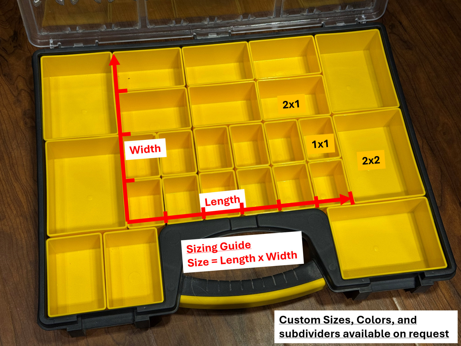 Custom Organizer Bins for Storehouse 8-Bin Large Portable Parts Storage Case gallery