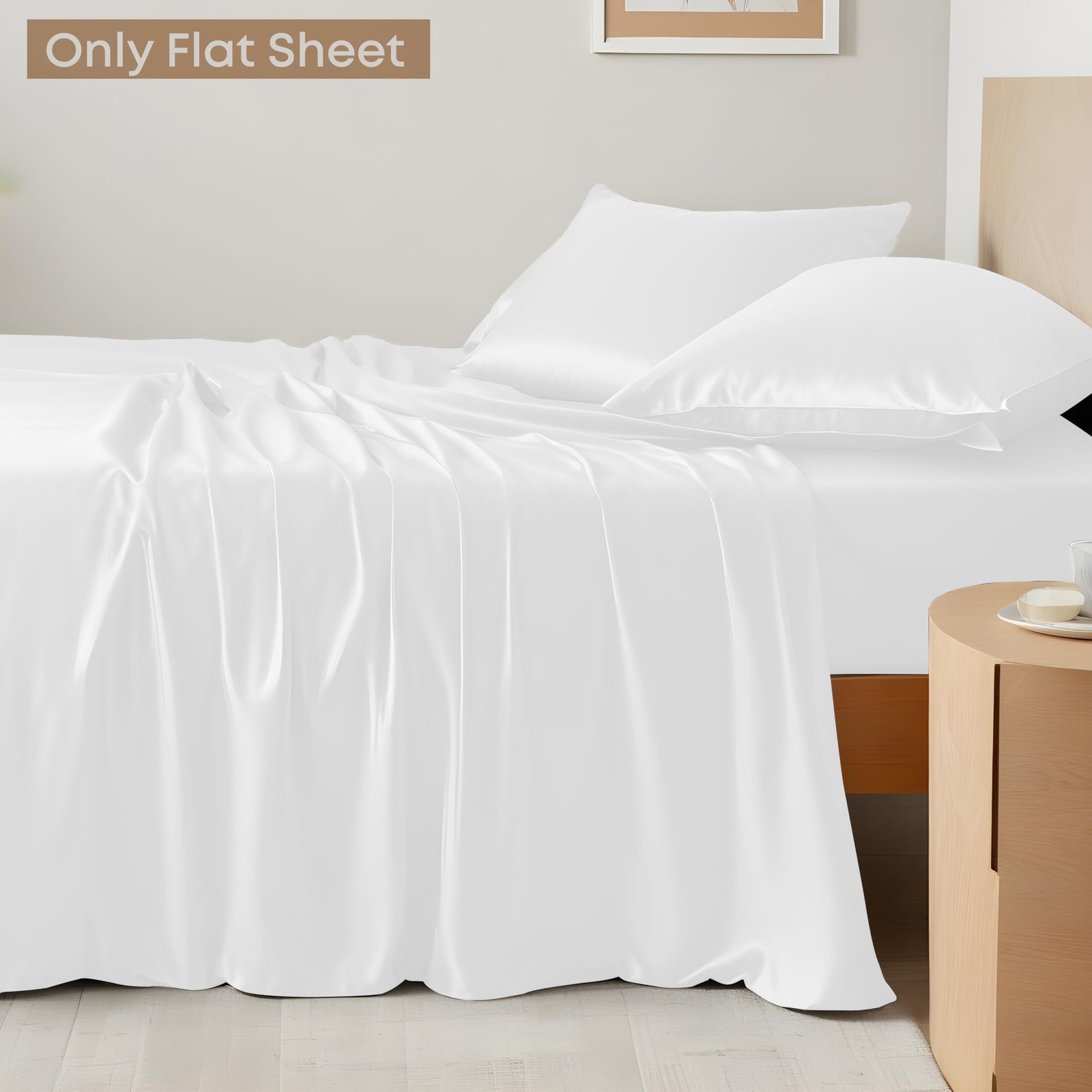Linenwalas Flat Sheet Only Austrian Tencel Lyocell Silk Bedding 300 Thread gallery
